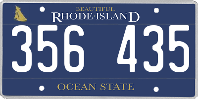 RI license plate 356435