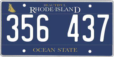 RI license plate 356437