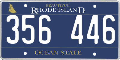 RI license plate 356446