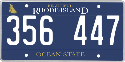 RI license plate 356447