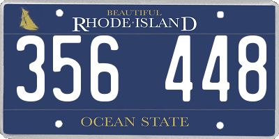 RI license plate 356448