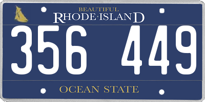 RI license plate 356449
