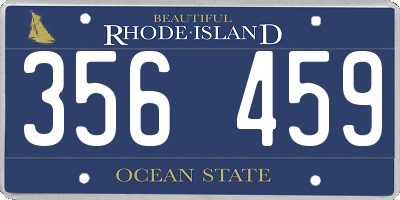 RI license plate 356459