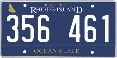 RI license plate 356461