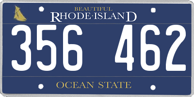 RI license plate 356462