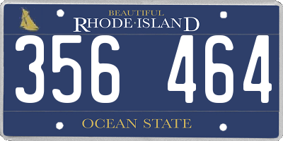 RI license plate 356464