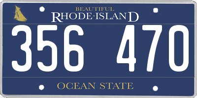 RI license plate 356470