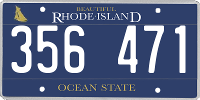 RI license plate 356471