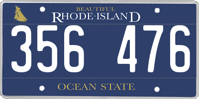 RI license plate 356476