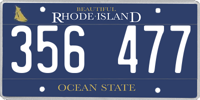 RI license plate 356477