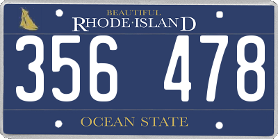 RI license plate 356478