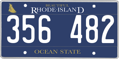 RI license plate 356482