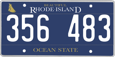 RI license plate 356483