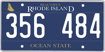 RI license plate 356484