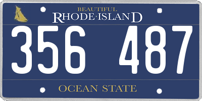 RI license plate 356487