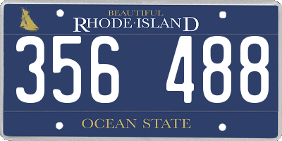 RI license plate 356488