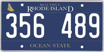 RI license plate 356489