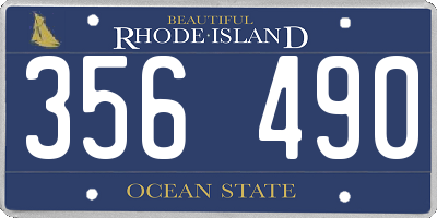 RI license plate 356490
