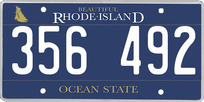 RI license plate 356492