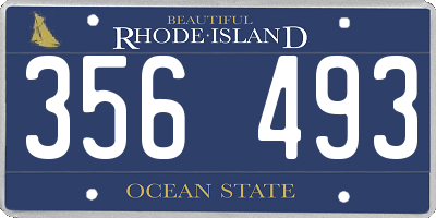 RI license plate 356493