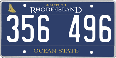 RI license plate 356496