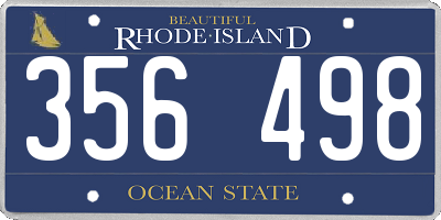 RI license plate 356498