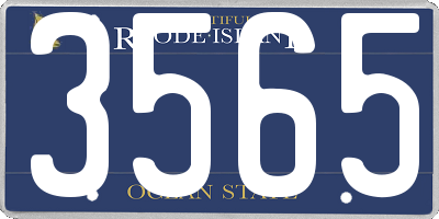 RI license plate 3565