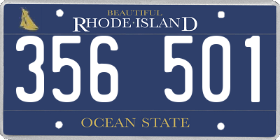 RI license plate 356501