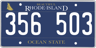 RI license plate 356503