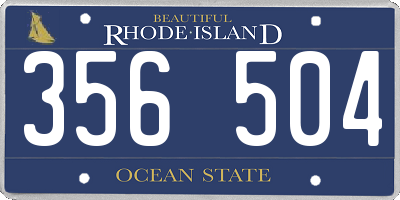 RI license plate 356504