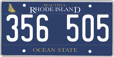 RI license plate 356505