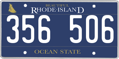RI license plate 356506