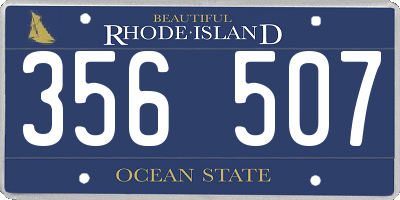 RI license plate 356507