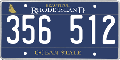 RI license plate 356512
