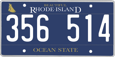 RI license plate 356514