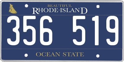 RI license plate 356519