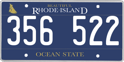 RI license plate 356522