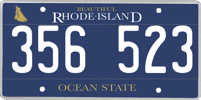 RI license plate 356523