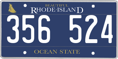 RI license plate 356524