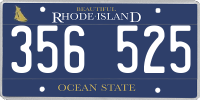 RI license plate 356525