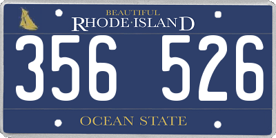 RI license plate 356526
