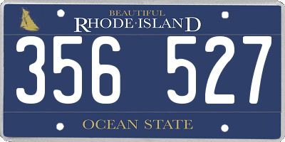 RI license plate 356527