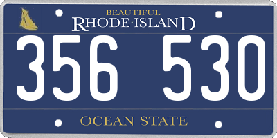 RI license plate 356530