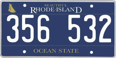 RI license plate 356532
