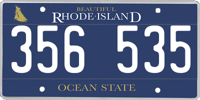 RI license plate 356535