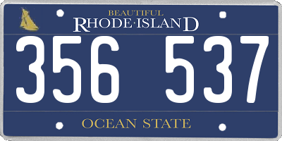 RI license plate 356537