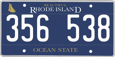 RI license plate 356538