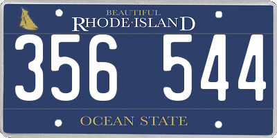 RI license plate 356544