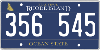 RI license plate 356545