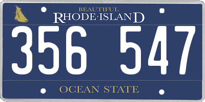 RI license plate 356547